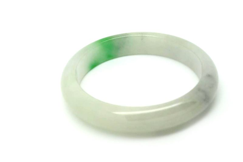 Jade-Armband Klasse AWeiß und grün 5 85cm 4