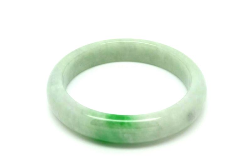Jade-Armband Klasse AWeiß und grün 5 95cm 2