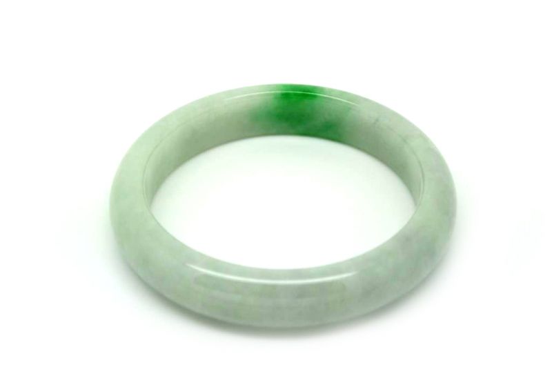 Jade-Armband Klasse AWeiß und grün 5 95cm 4