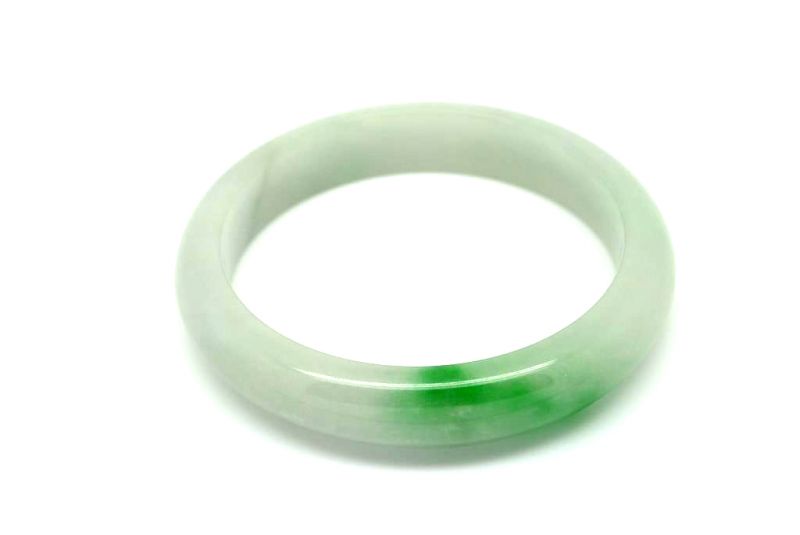 Jade-Armband Klasse AWeiß und grün 6 25cm 2