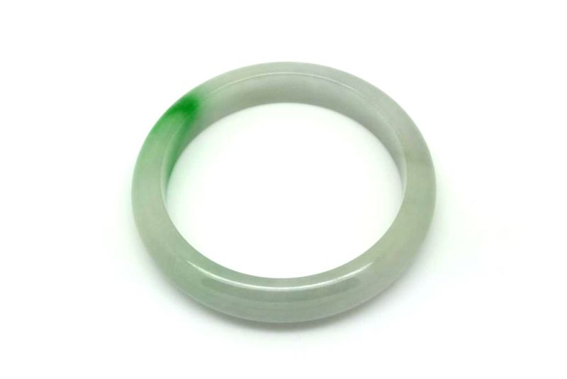 Jade-Armband Klasse AWeiß und grün 6 25cm 5