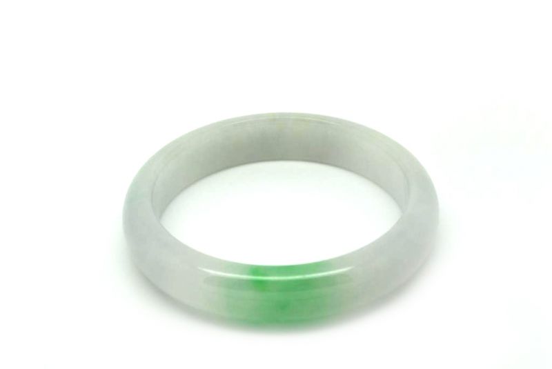 Jade-Armband Klasse AWeiß und grün 6 25cm 2