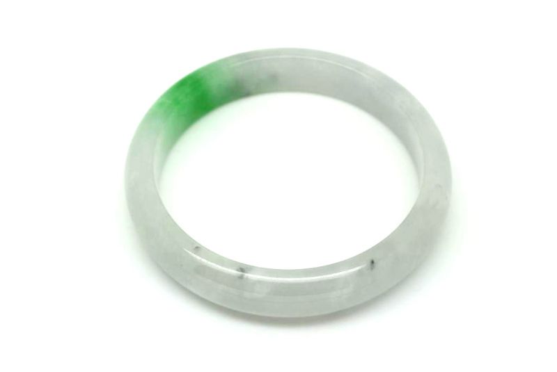 Jade-Armband Klasse AWeiß und grün 6 2cm 4