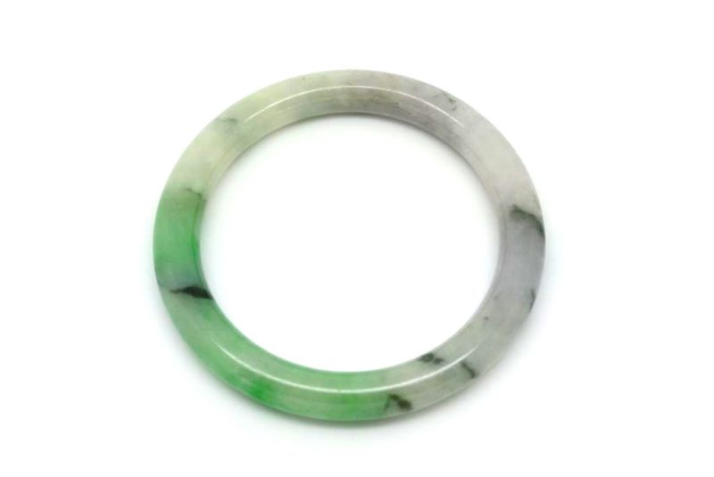 Jade-Armband Klasse A Weiß und grün 2