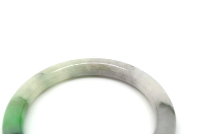 Jade-Armband Klasse A Weiß und grün 3