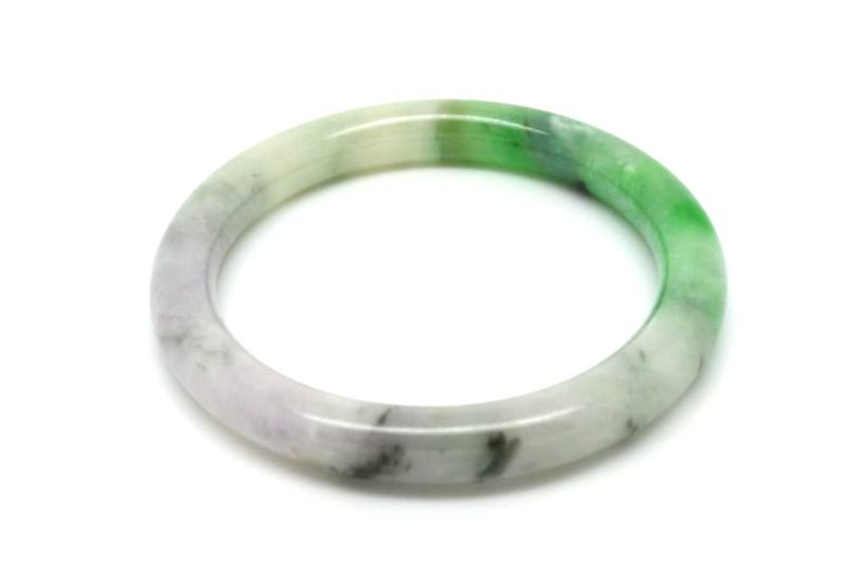 Jade-Armband Klasse A Weiß und grün 4