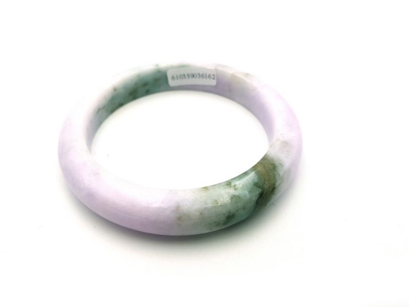 Jade-Armband Klasse A Weiß und grün 2