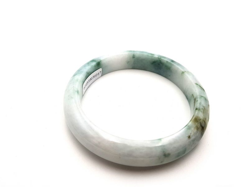 Jade-Armband Klasse A Weiß und grün 3