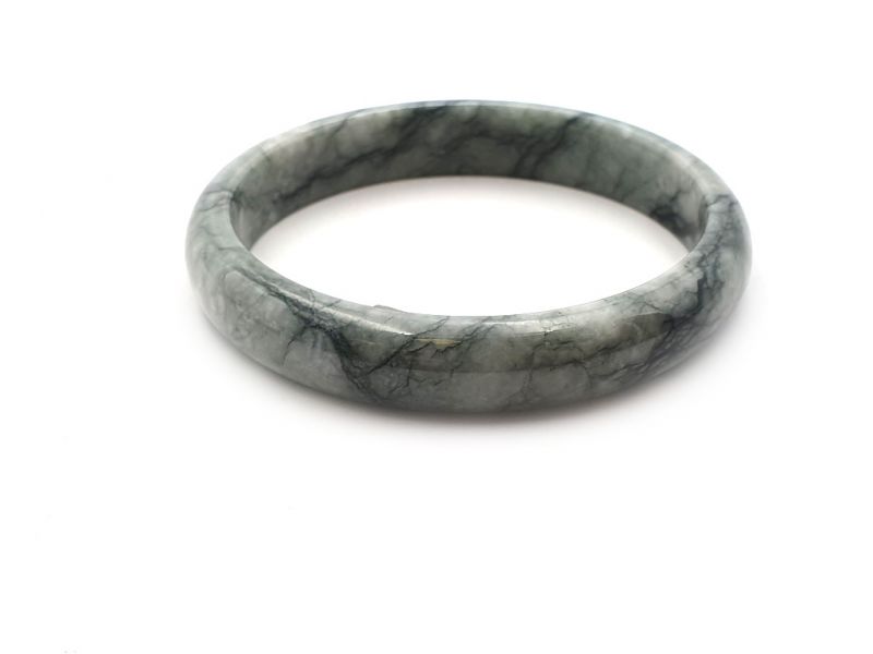 Jade-Armband Klasse AWeiß und grün 2