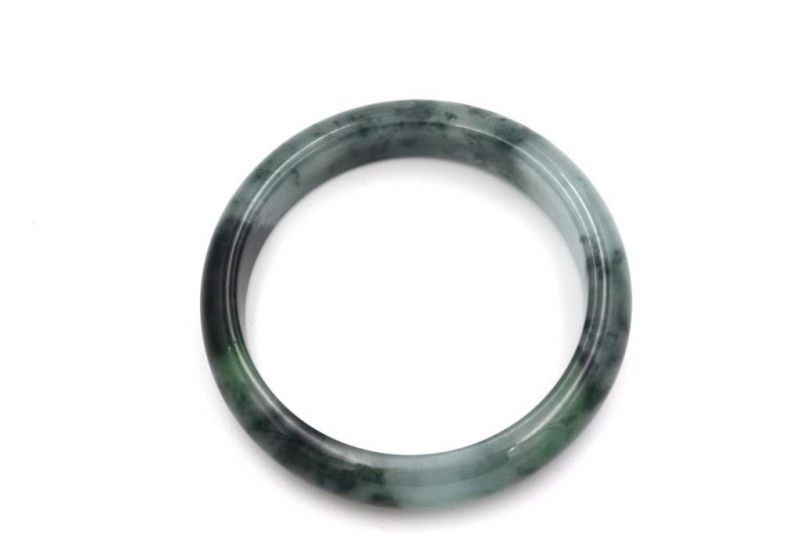Jade-Armband Klasse A Weiß und Grüne spotted 3
