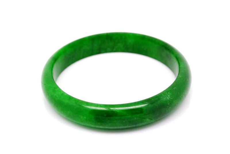 Jade Armreif dunkelgrünes Klasse A 5 9cm 2