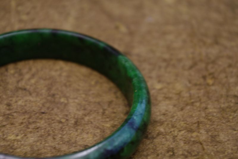 Jade Armreif dunkelgrün Klasse A 5 9cm 4