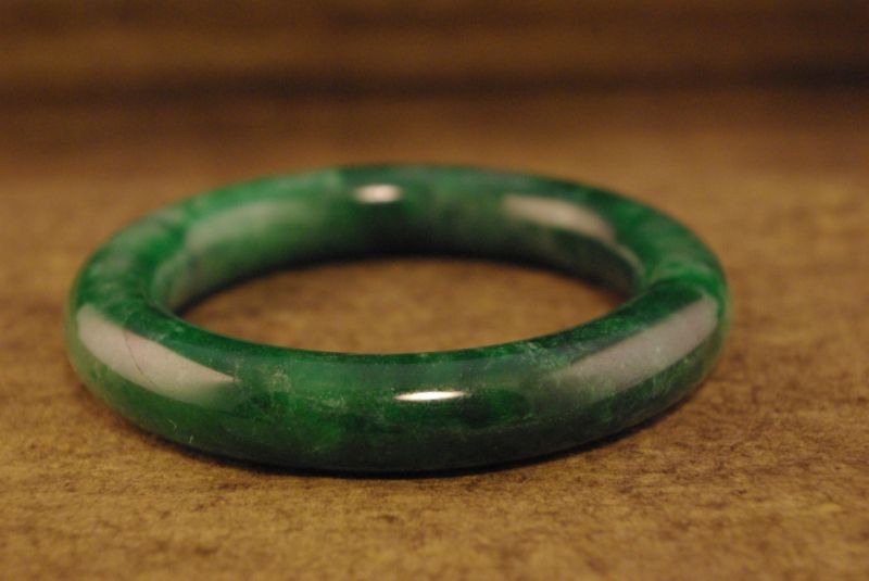 Jade Armreif dunkelgrün Klasse A 5.8cm 2