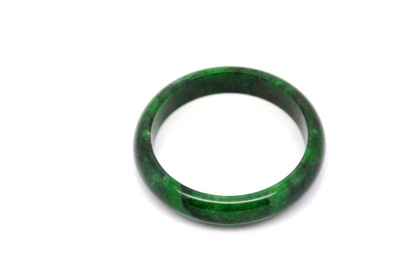 Jade Armreif dunkelgrün Klasse A 6 1cm 2