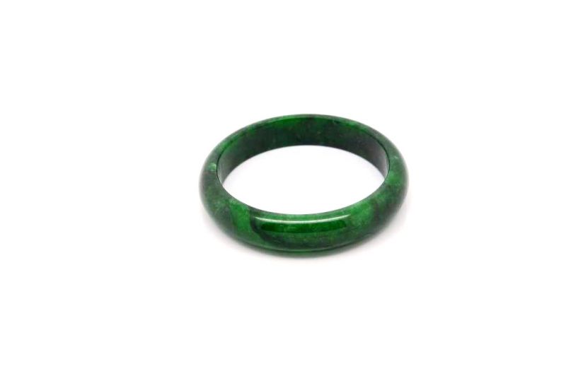 Jade Armreif dunkelgrün Klasse A 6 1cm 3