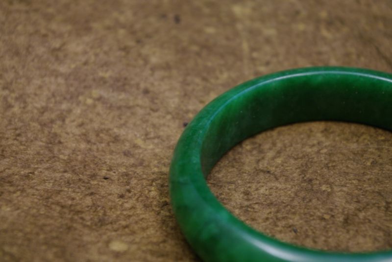 Jade Armreif dunkelgrün Klasse A 6 cm 5