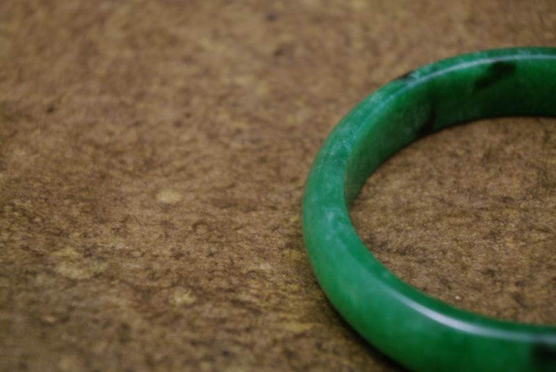 Jade Armreif dunkelgrün Klasse A 5