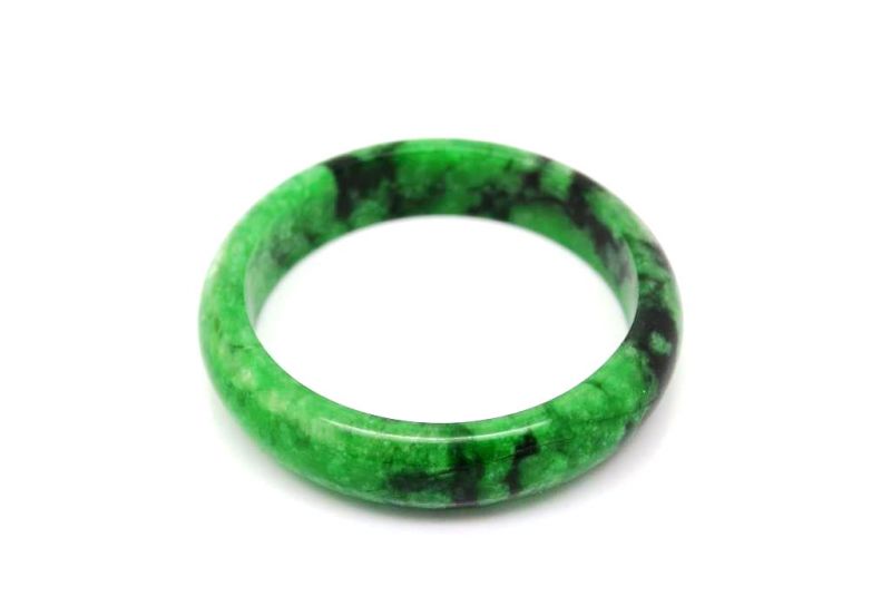 Jade Armreif dunkelgrün Klasse A 2