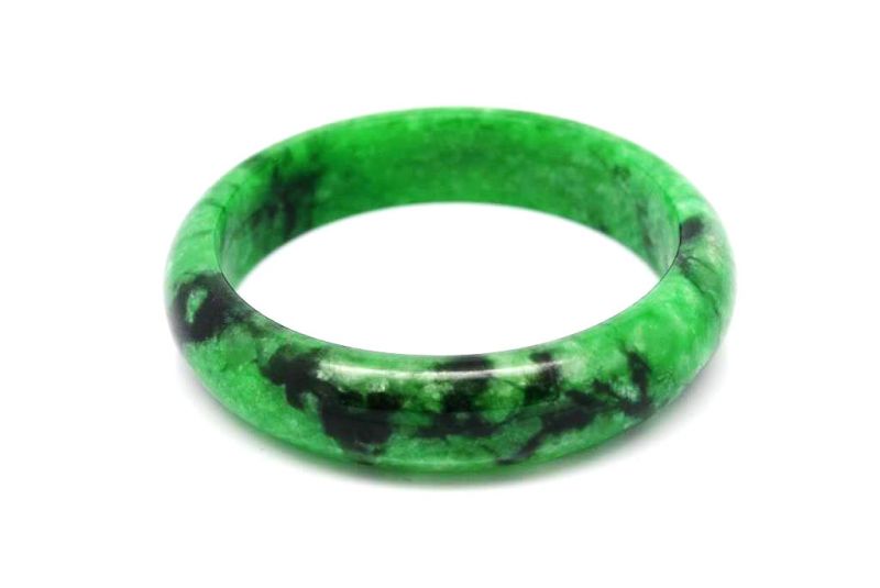 Jade Armreif dunkelgrün Klasse A 4