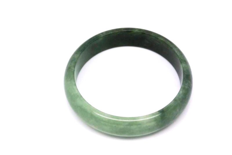 Jade Armreif Grau mit grünen Reflexen 6 1cm 5