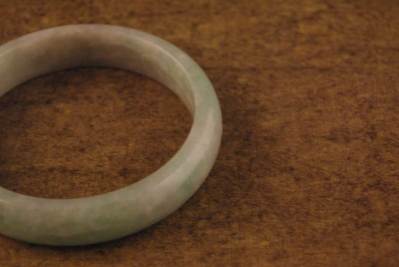 Jade Armreif Grau und Grün 4