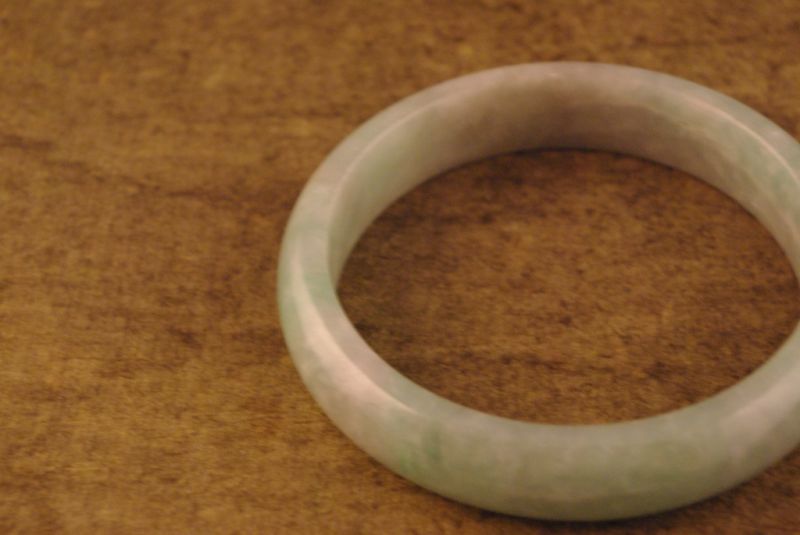 Jade Armreif Grau und Grün 5