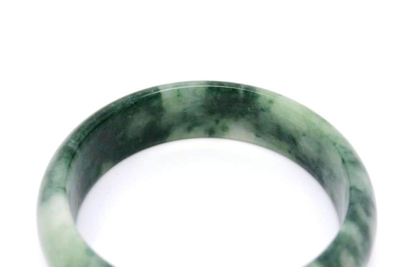 Jade Armreif Meliert Grün 3