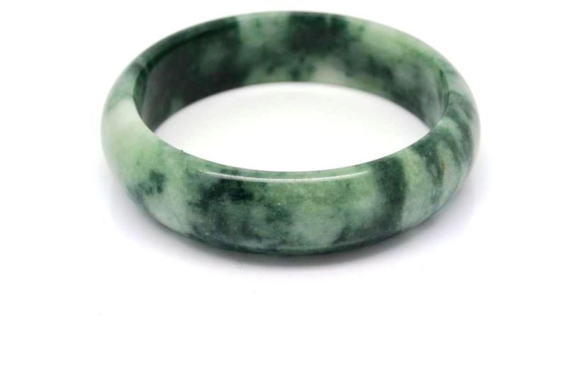 Jade Armreif Meliert Grün 4