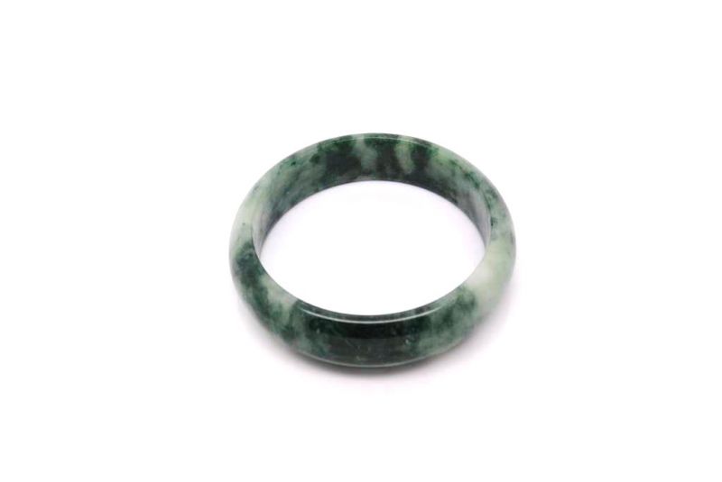 Jade Armreif Meliert Grün 5