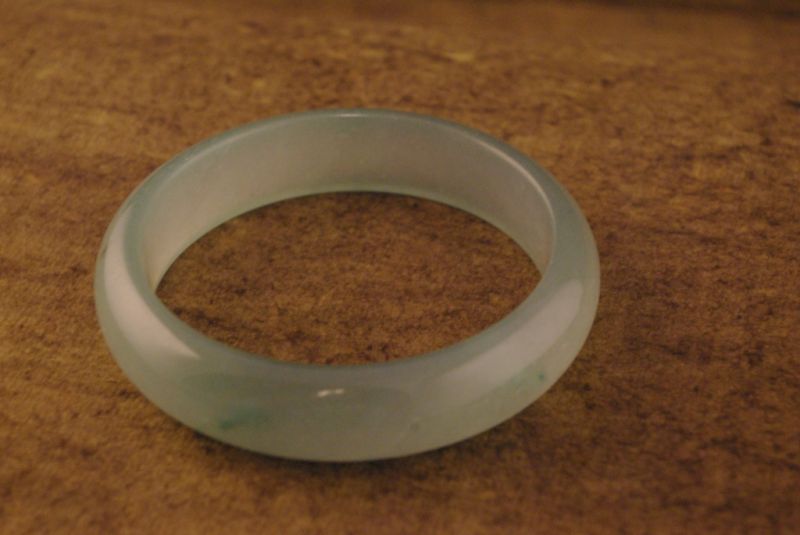 Jade Armreif transparent grün 4