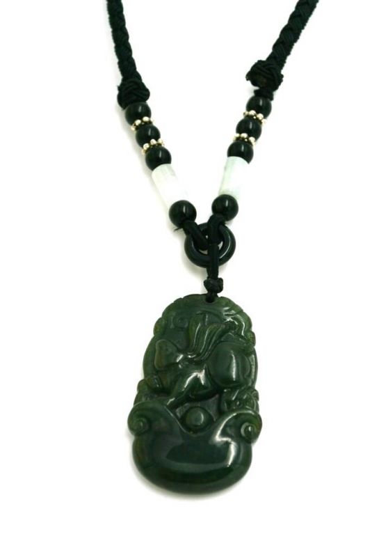 Jade Astrological zodiac Sign - Dark Green / Translucent - Rabbit 1