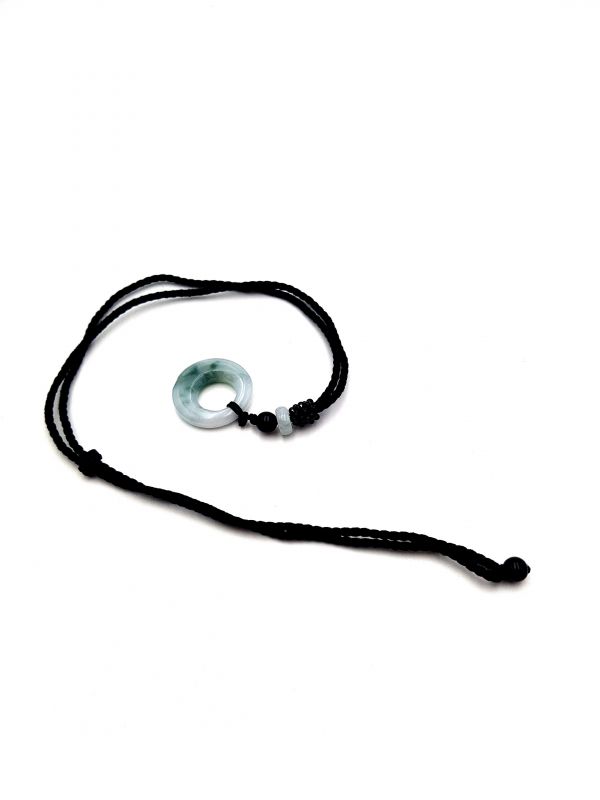 Jade Bi-Anhänger - Echte Jade - Grün und Weiß 3