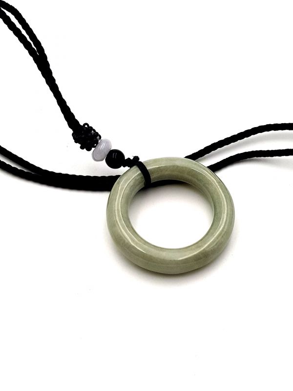 Jade Bi-Anhänger - Echte Jade - Kreislauf des Lebens - Grün 4