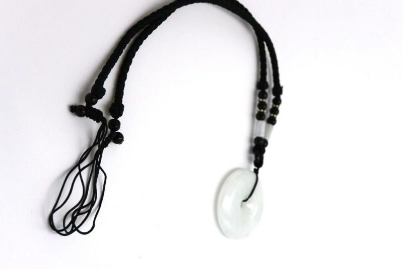 Jade Bi-Anhänger - Echte Jade - Reines Weiß 3