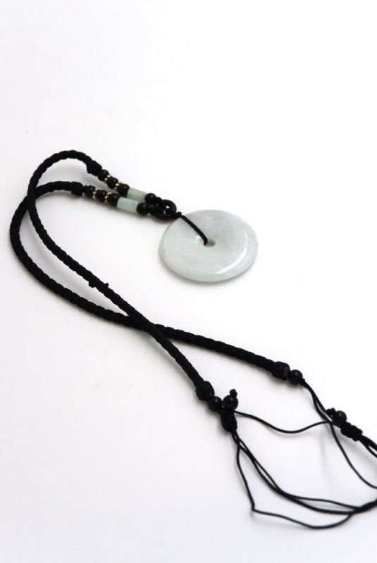 Jade Bi-Anhänger - Echte Jade - Weiß 3