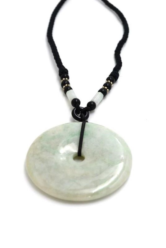 Jade Bi-Anhänger - Echte Jade - Weiß 2