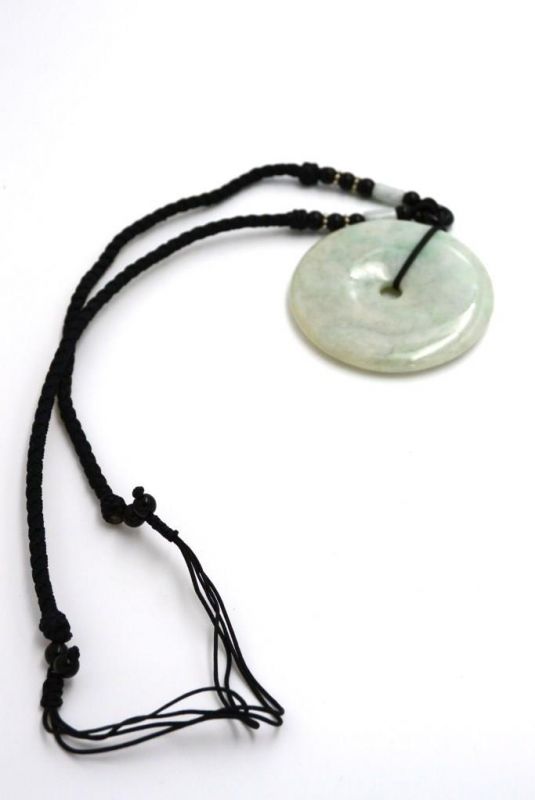 Jade Bi-Anhänger - Echte Jade - Weiß 3