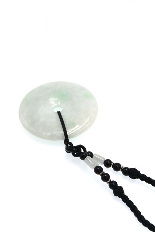 Jade Bi Pendant - Light Green Translucent 4