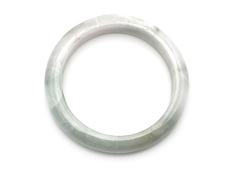 Jade Bracelet - Bangle Class A 5.85cm - Pale green 1