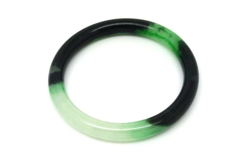 Jade Bracelet Bangle Class A Dark Green / Transparent 5 6cm 1
