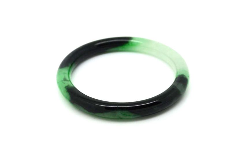 Jade Bracelet Bangle Class A Dark Green / Transparent 5 6cm 3