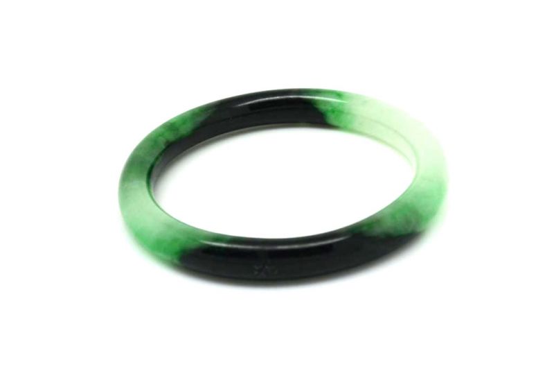 Jade Bracelet Bangle Class A Dark Green / Transparent 5 6cm 5