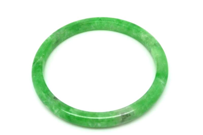 Jade Bracelet Bangle Class A Green Apple 5 7cm 1
