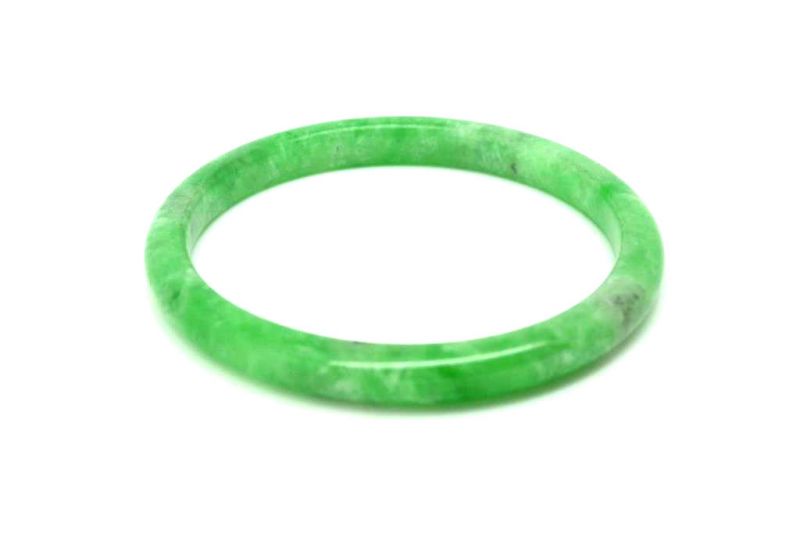 Jade Bracelet Bangle Class A Green Apple 5 7cm 5