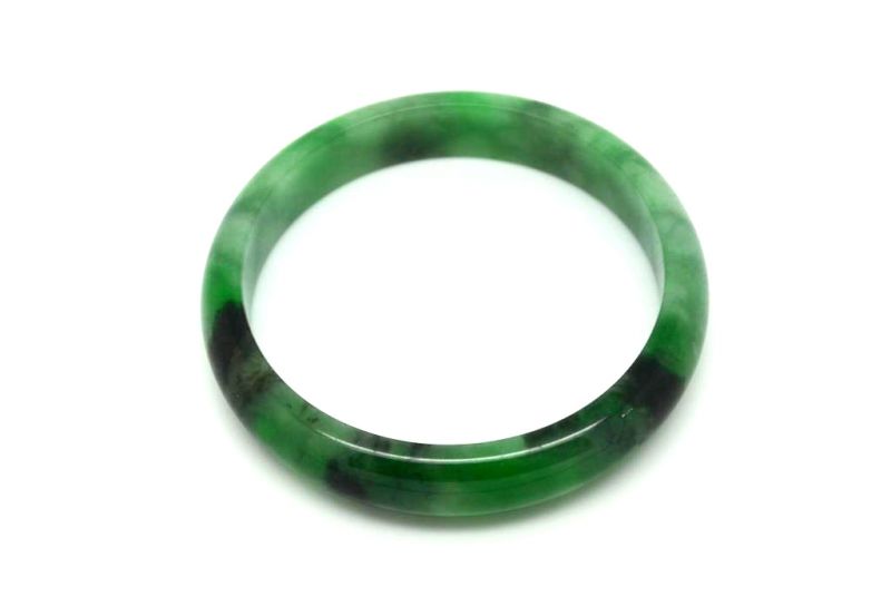 Jade Bracelet Bangle Class A Green spotted 6 15cm 4