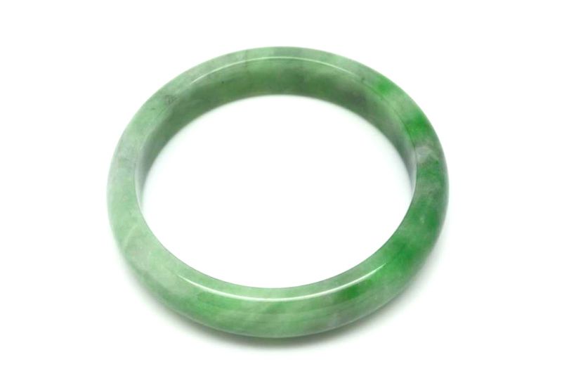 Jade Bracelet Bangle Class A Green spotted 6 2 1
