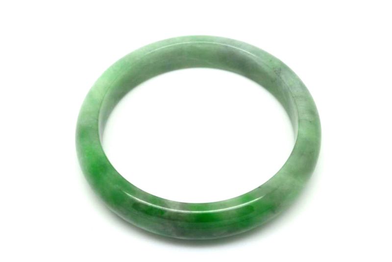 Jade Bracelet Bangle Class A Green spotted 6 2 4