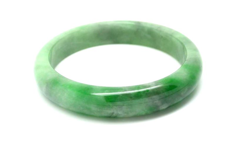 Jade Bracelet Bangle Class A Green spotted 6 2 5