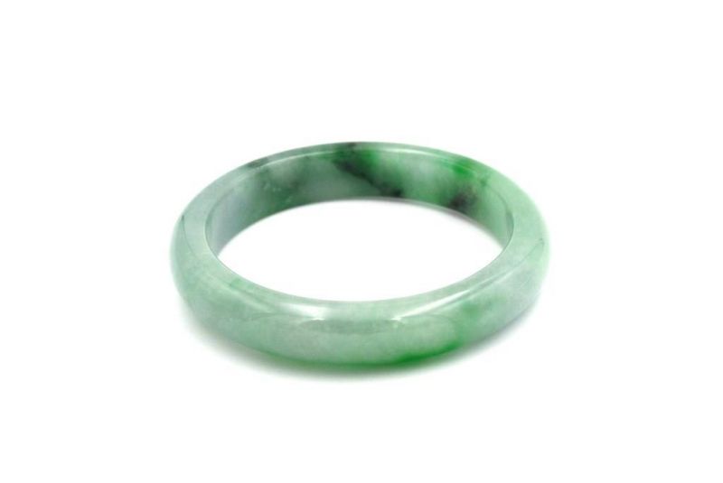 Jade Bracelet Bangle Class A Green spotted 2
