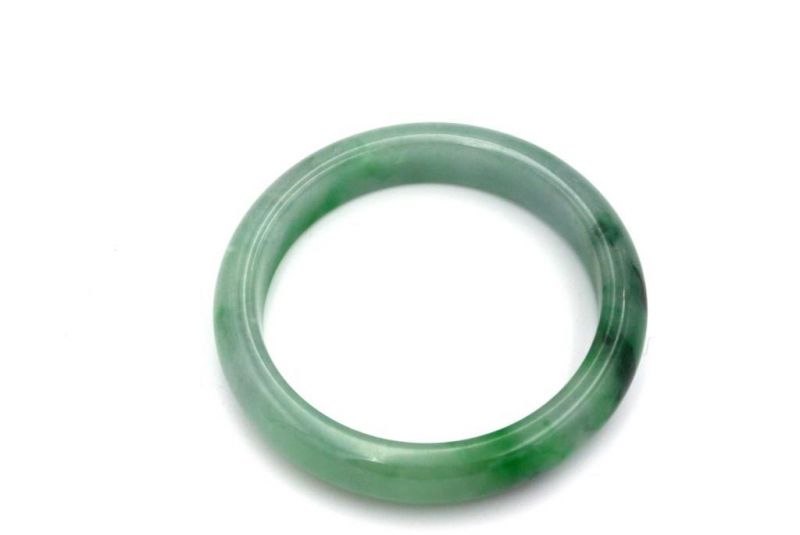 Jade Bracelet Bangle Class A Green spotted 3